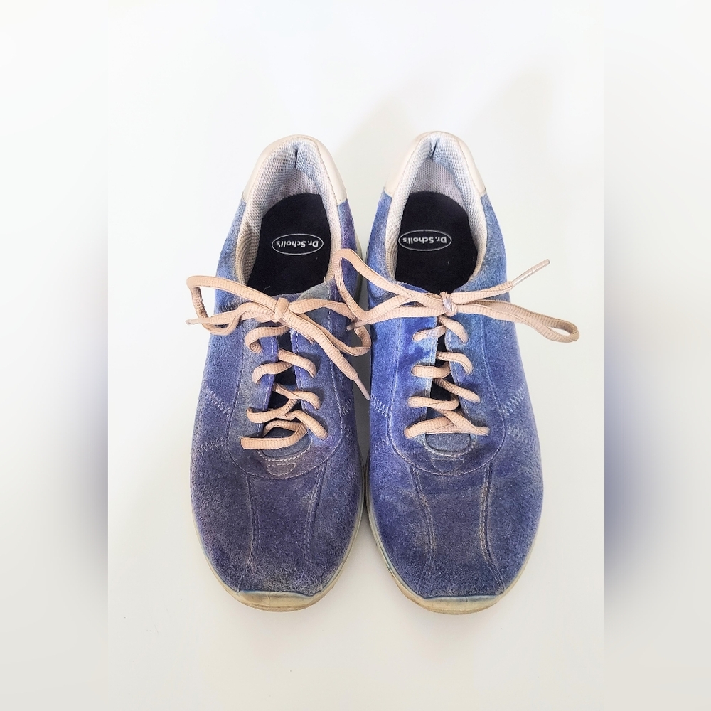 Dr. Scholl's Blue Suede Sneakers Womens Size 10